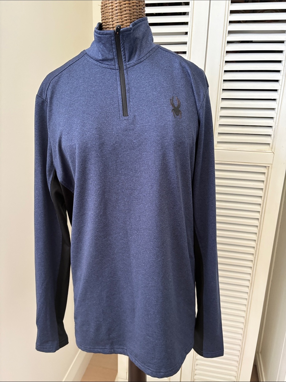 ⭐️ 2 for $10 OR $7 each ⭐️ Men’s Spyder Navy / Black Quarter-Zip  Pullover * S